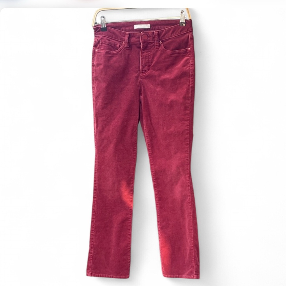 LC Lauren Conrad Women's Corduroy Pants - Rich Burgundy